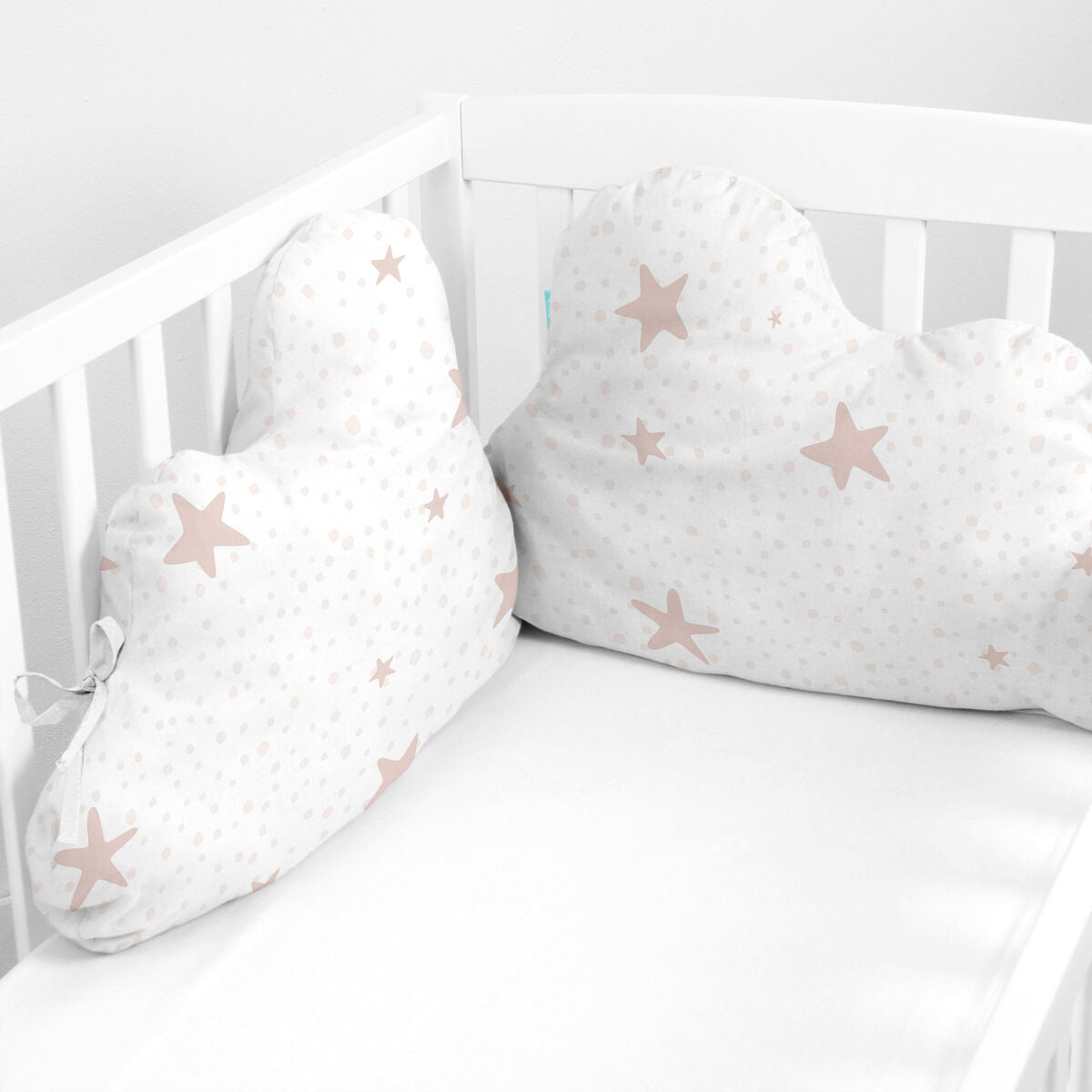 Skydd till spjälsäng HappyFriday Basic Kids Little star Rosa 60 x 40 cm-Bebis, Sovrum-HappyFriday-peaceofhome.se