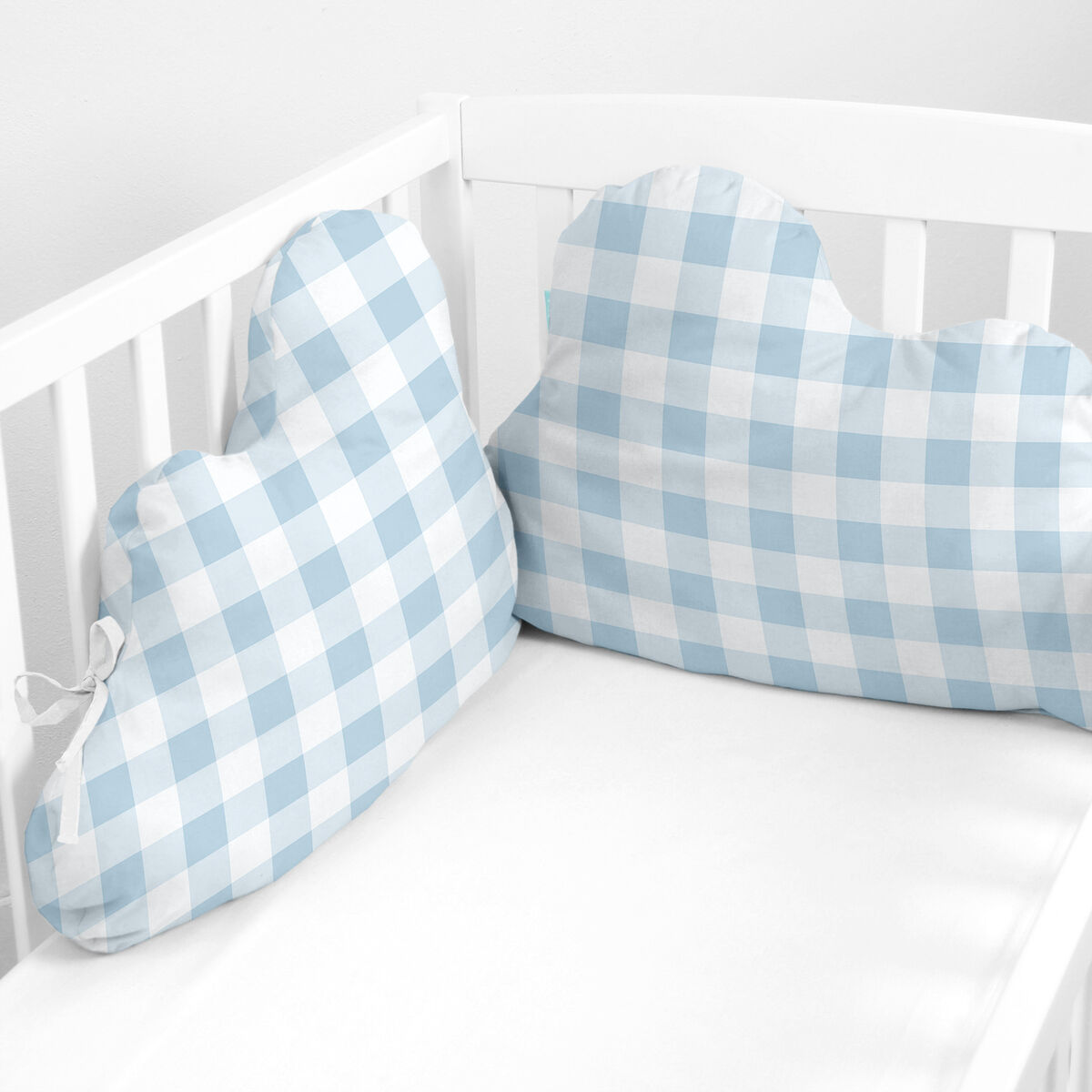 Skydd till spjälsäng HappyFriday Basic Kids Vichy Blå 60 x 40 cm-Bebis, Sovrum-HappyFriday-peaceofhome.se