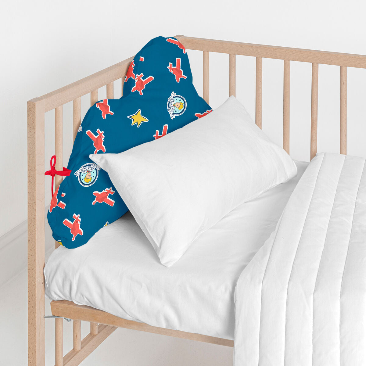 Skydd till spjälsäng HappyFriday Le Petit Prince Son avion Multicolour 60 x 40 cm-Bebis, Sovrum-HappyFriday-peaceofhome.se