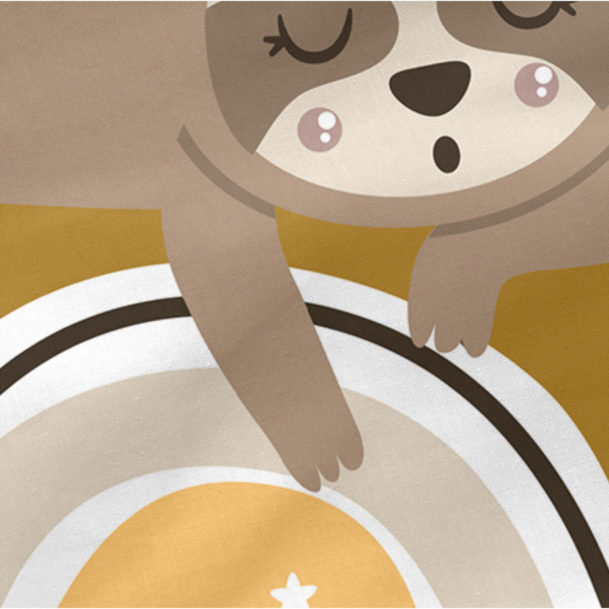 Skydd till spjälsäng HappyFriday Moshi Moshi Sleepy sloth Multicolour 210 x 40 cm-Bebis, Sovrum-HappyFriday-peaceofhome.se