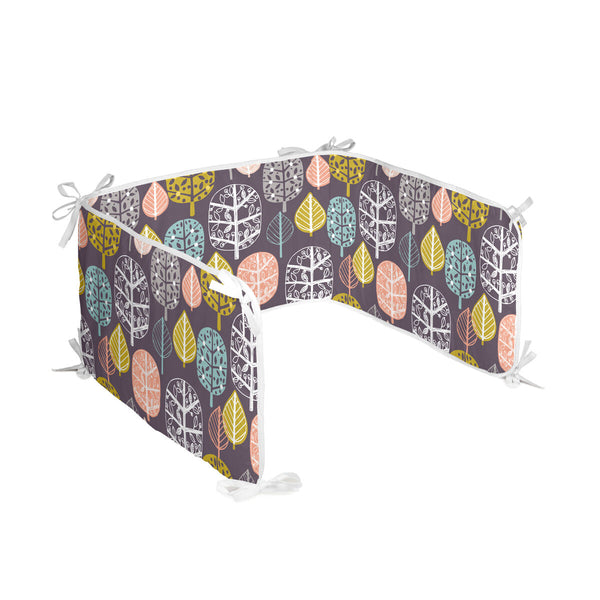 Skydd till spjälsäng HappyFriday Moshi moshi Woodland Multicolour 210 x 40 cm-Bebis, Sovrum-HappyFriday-peaceofhome.se