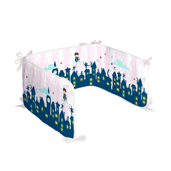 Skydd till spjälsäng HappyFriday Mr Fox Nanny Multicolour 210 x 40 cm-Bebis, Sovrum-HappyFriday-peaceofhome.se