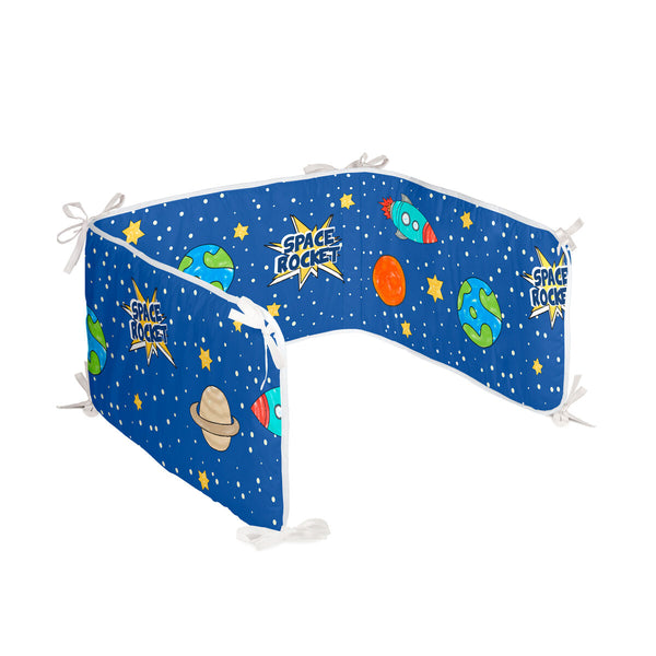 Skydd till spjälsäng HappyFriday Mr Fox Space rocket Multicolour 210 x 40 cm-Bebis, Sovrum-HappyFriday-peaceofhome.se