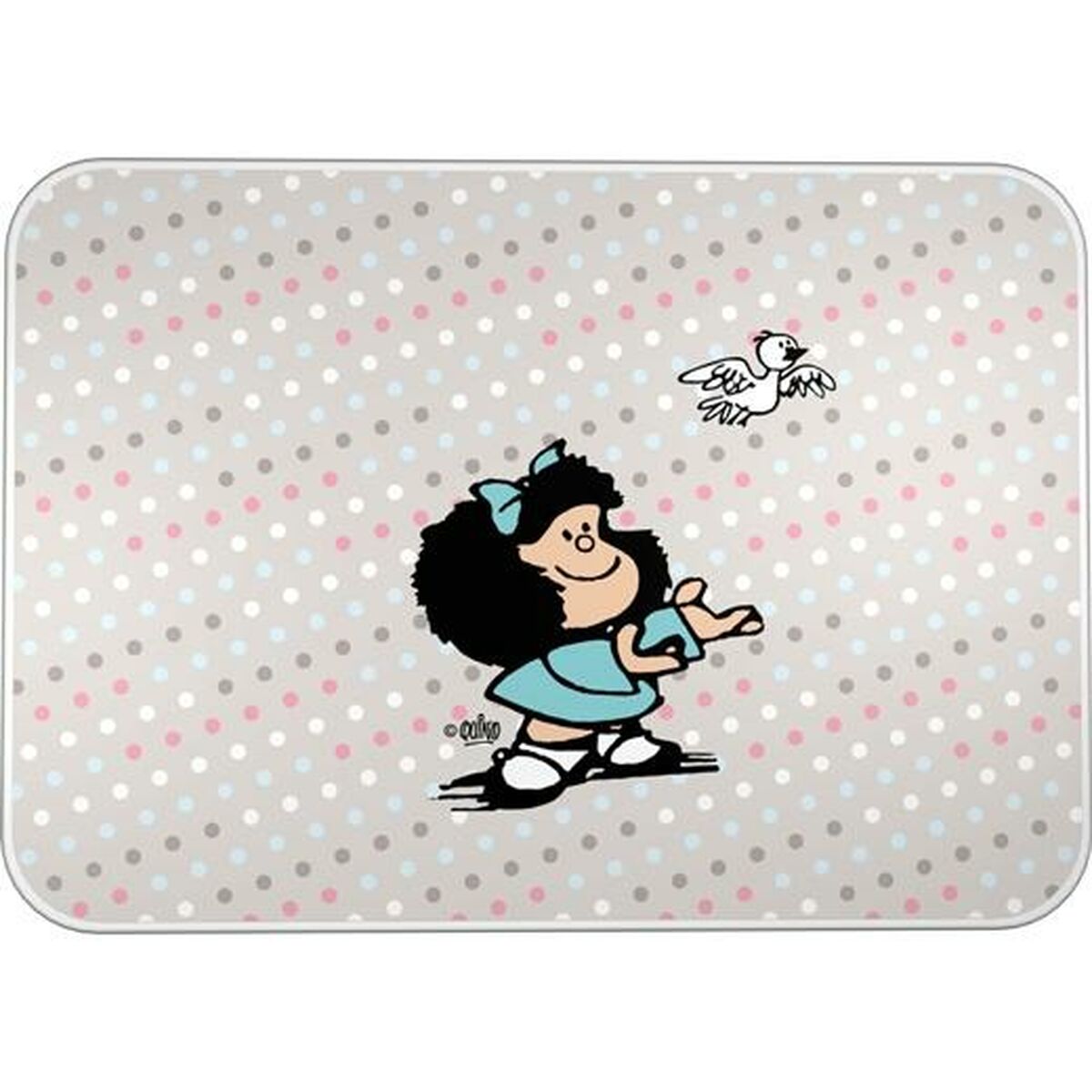 Skyddsmatta Mafalda BIRD Multicolour PVC 47 x 33 cm Bordsduk (2 antal)-Kontor och Kontorsmaterial, Kontorsmaterial-Mafalda-peaceofhome.se