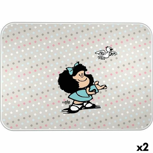 Skyddsmatta Mafalda BIRD Multicolour PVC 47 x 33 cm Bordsduk (2 antal)-Kontor och Kontorsmaterial, Kontorsmaterial-Mafalda-peaceofhome.se