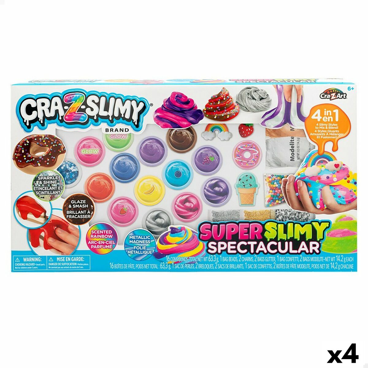 Slime Cra-Z-Art (4 antal)-Leksaker och spel, Kreativa aktiviteter-Cra-Z-Art-peaceofhome.se