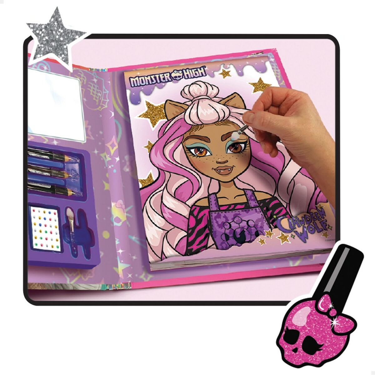 Sminkset för barn Monster High (6 antal)-Leksaker och spel, Fancy klänning och accessoarer-Monster High-peaceofhome.se