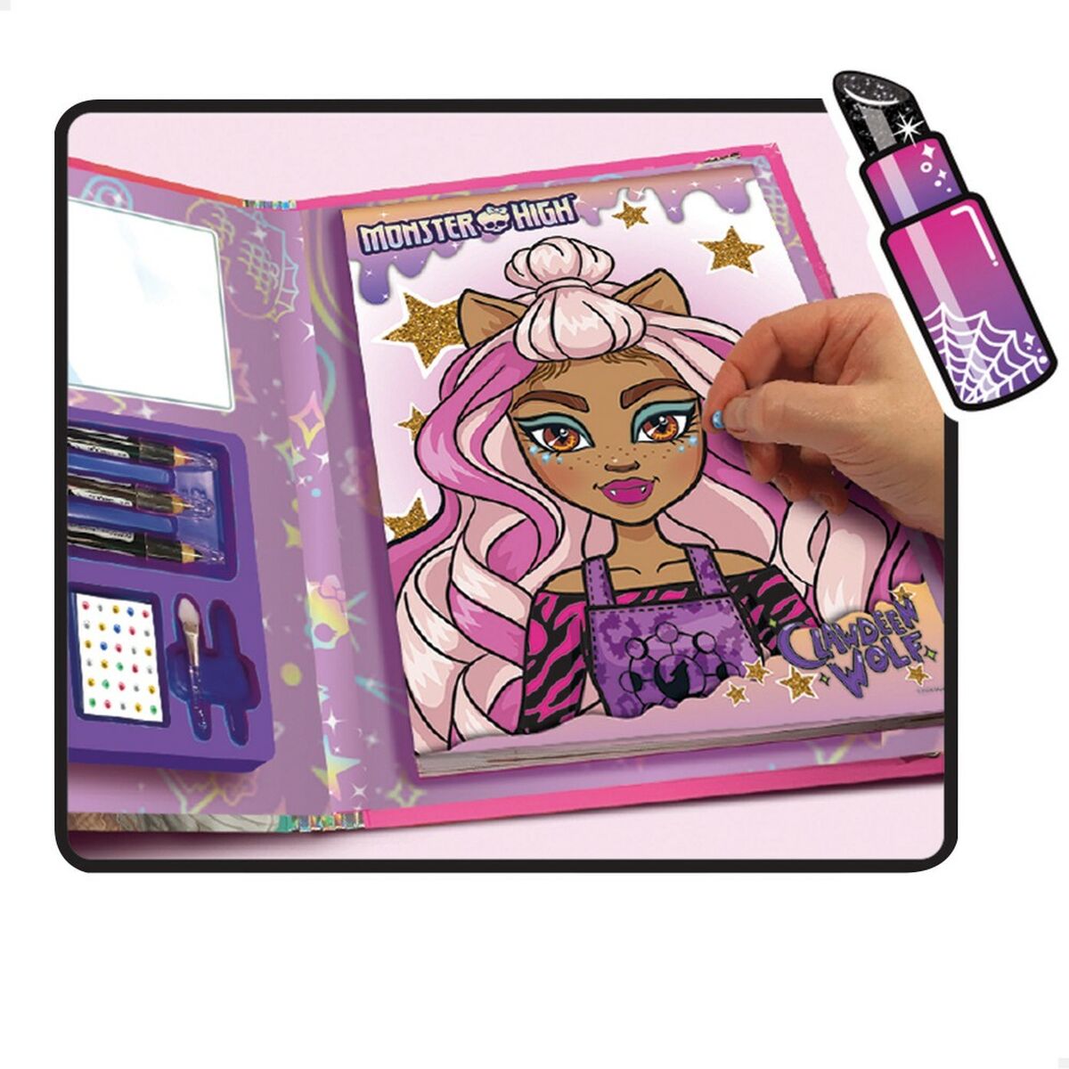 Sminkset för barn Monster High (6 antal)-Leksaker och spel, Fancy klänning och accessoarer-Monster High-peaceofhome.se