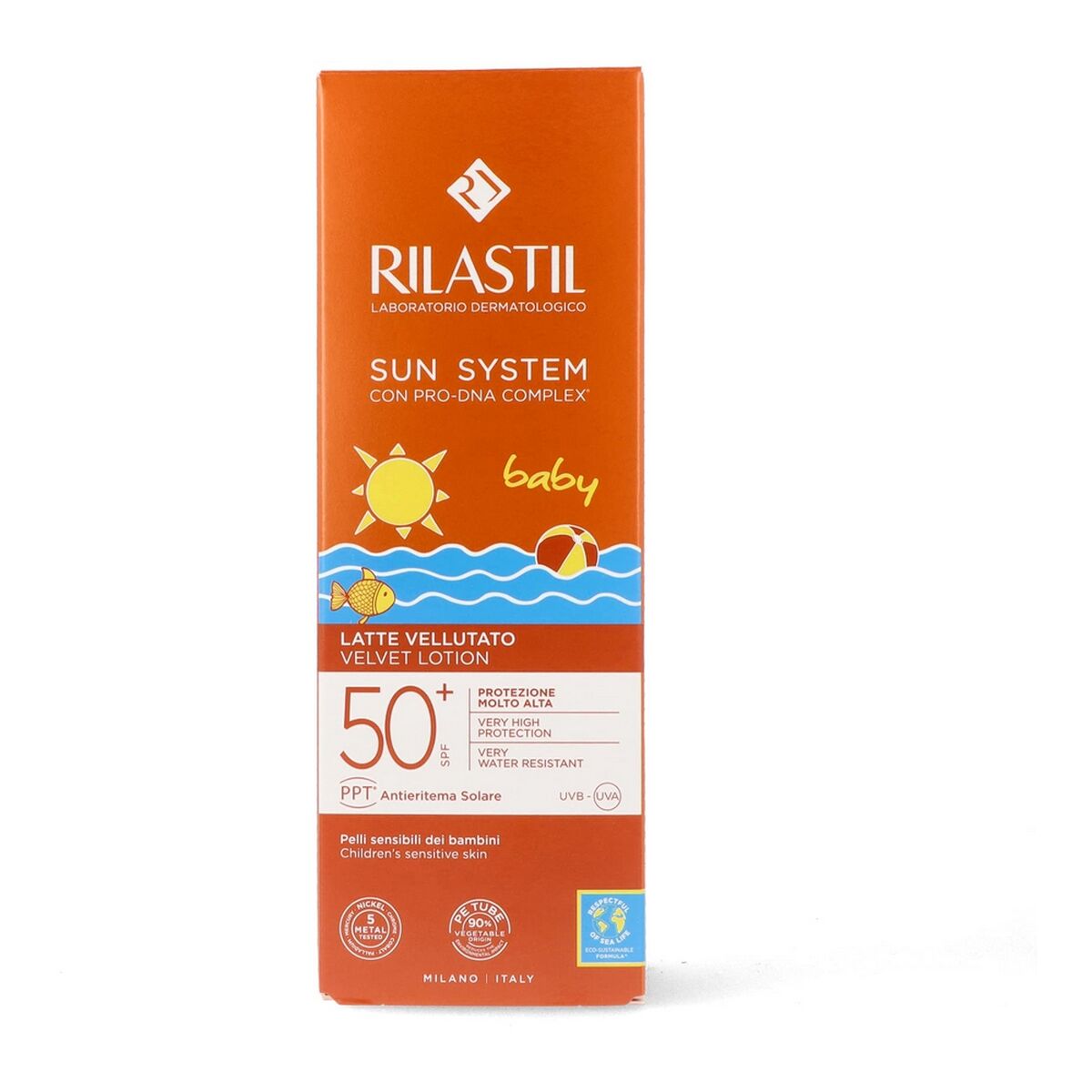 Solmjölk för barn Rilastil Sun System Spf 50+ (200 ml)-Bebis, Hygien och vård-Rilastil-peaceofhome.se