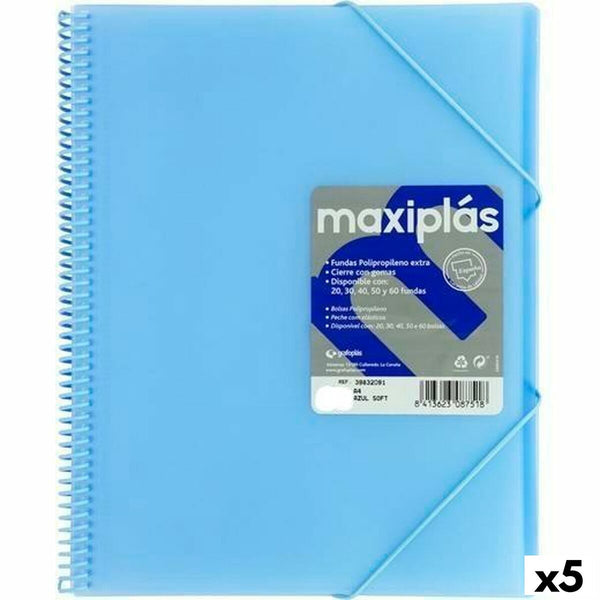 Sorteringsmapp Grafoplas MAXIPLÁS Blå A4 (5 antal)-Kontor och Kontorsmaterial, Kontorsmaterial-Grafoplas-peaceofhome.se