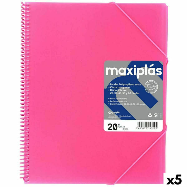 Sorteringsmapp Grafoplas MAXIPLÁS Fuchsia A4 (5 antal)-Kontor och Kontorsmaterial, Kontorsmaterial-Grafoplas-peaceofhome.se