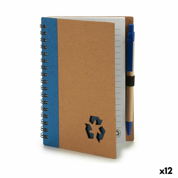 Spiralbundet anteckningsblock med penna Pincello AR1810129 1 x 16 x 12 cm Återvunnen kartong (12 antal)-Kontor och Kontorsmaterial, Pappersprodukter för kontoret-Pincello-peaceofhome.se