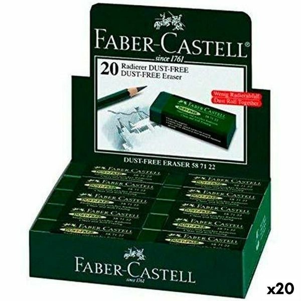 Suddgummi Faber-Castell Dust Free Grön (20 antal)-Kontor och Kontorsmaterial, konst och hantverk-Faber-Castell-peaceofhome.se