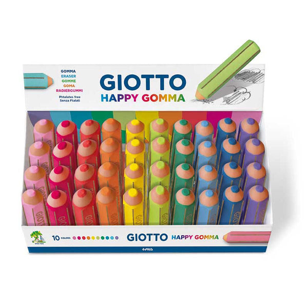 Suddgummi Giotto Happy Gomma Multicolour 40 Delar-Kontor och Kontorsmaterial, konst och hantverk-Giotto-peaceofhome.se