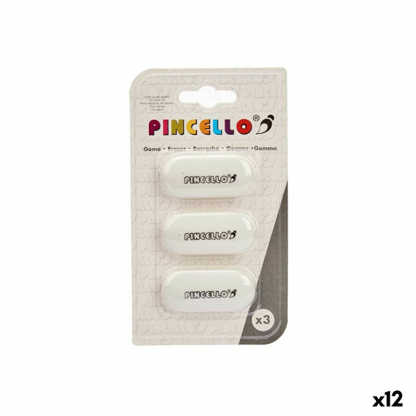 Sudgummiset Pincello 484 484 Vit 9 x 16 x 1 cm (12 antal)-Kontor och Kontorsmaterial, konst och hantverk-Pincello-peaceofhome.se