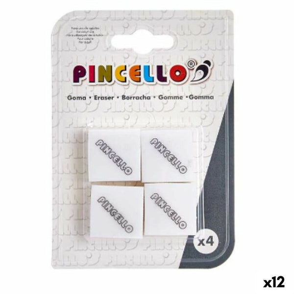 Sudgummiset Pincello 486 486 Vit 9,5 x 13,5 x 2 cm (12 antal)-Kontor och Kontorsmaterial, konst och hantverk-Pincello-peaceofhome.se