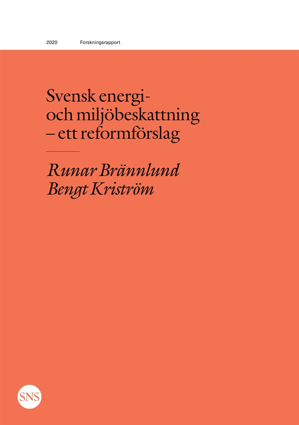 Svensk energi- och miljöbeskattning - ett reformförslag – E-bok – Laddas ner-Digitala böcker-Axiell-peaceofhome.se