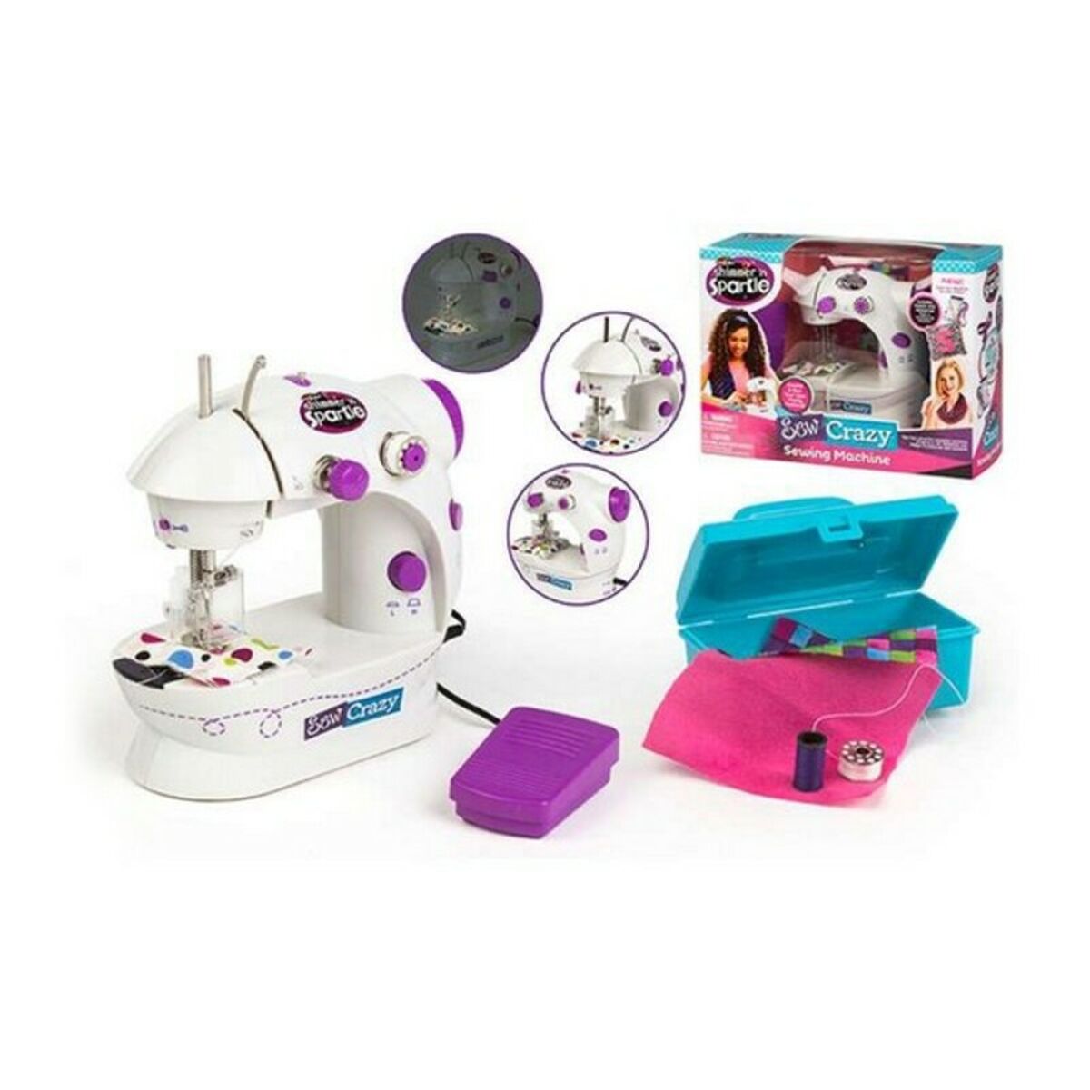 Symaskin för leksaker Shimmer N Sparkle Colorbaby 44080-Leksaker och spel, Imitera spel-Colorbaby-peaceofhome.se