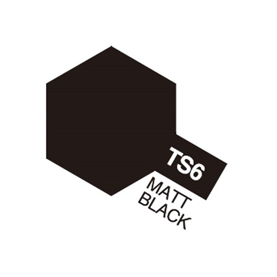 TAMIYA TS-6 Matt Black 85006 färg, farve, väri-Färg-Klevrings Sverige-peaceofhome.se