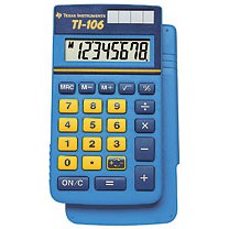 TI 106 Texas Instruments räknare med de fyra räknesätten för grundskolans låg- och mellanstadium. TI106 (TI-106)-Kalkylatorer-Klevrings Sverige-peaceofhome.se