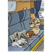 TINTIN PLASTMAPP A4 SVARTA ÖN TUPPLUR PÅ TÅGET TIN-1026-Kontorsmaterial-Klevrings Sverige-peaceofhome.se