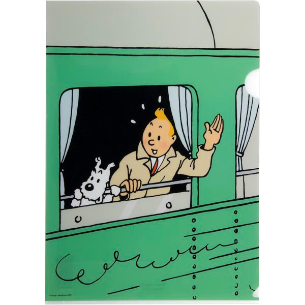TINTIN PLASTMAPP A4 TINTIN I TÅGFÖNSTRET TIN-1024-Kontorsmaterial-Klevrings Sverige-peaceofhome.se