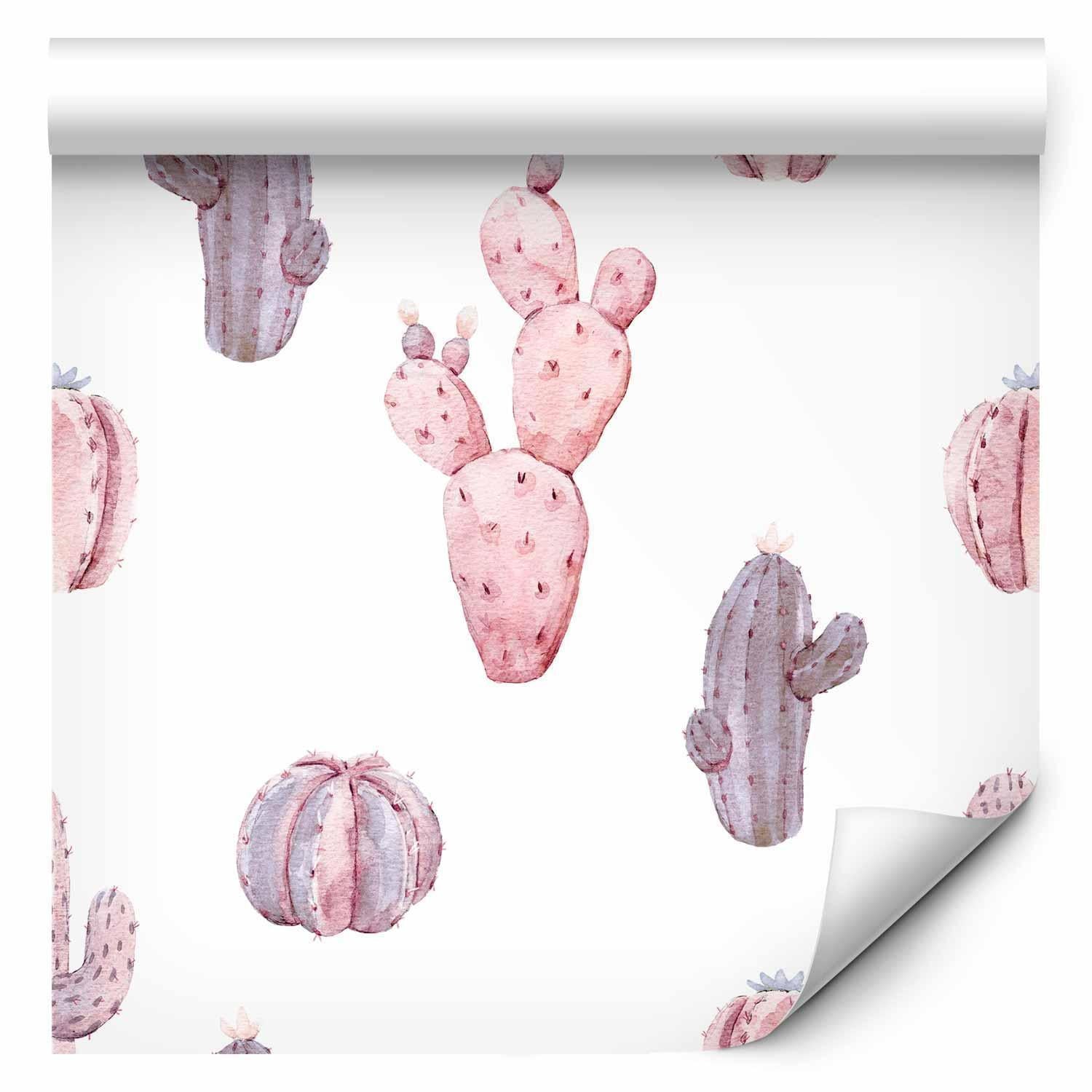 Tapet - Pink Cacti-Tapeter-Artgeist-peaceofhome.se