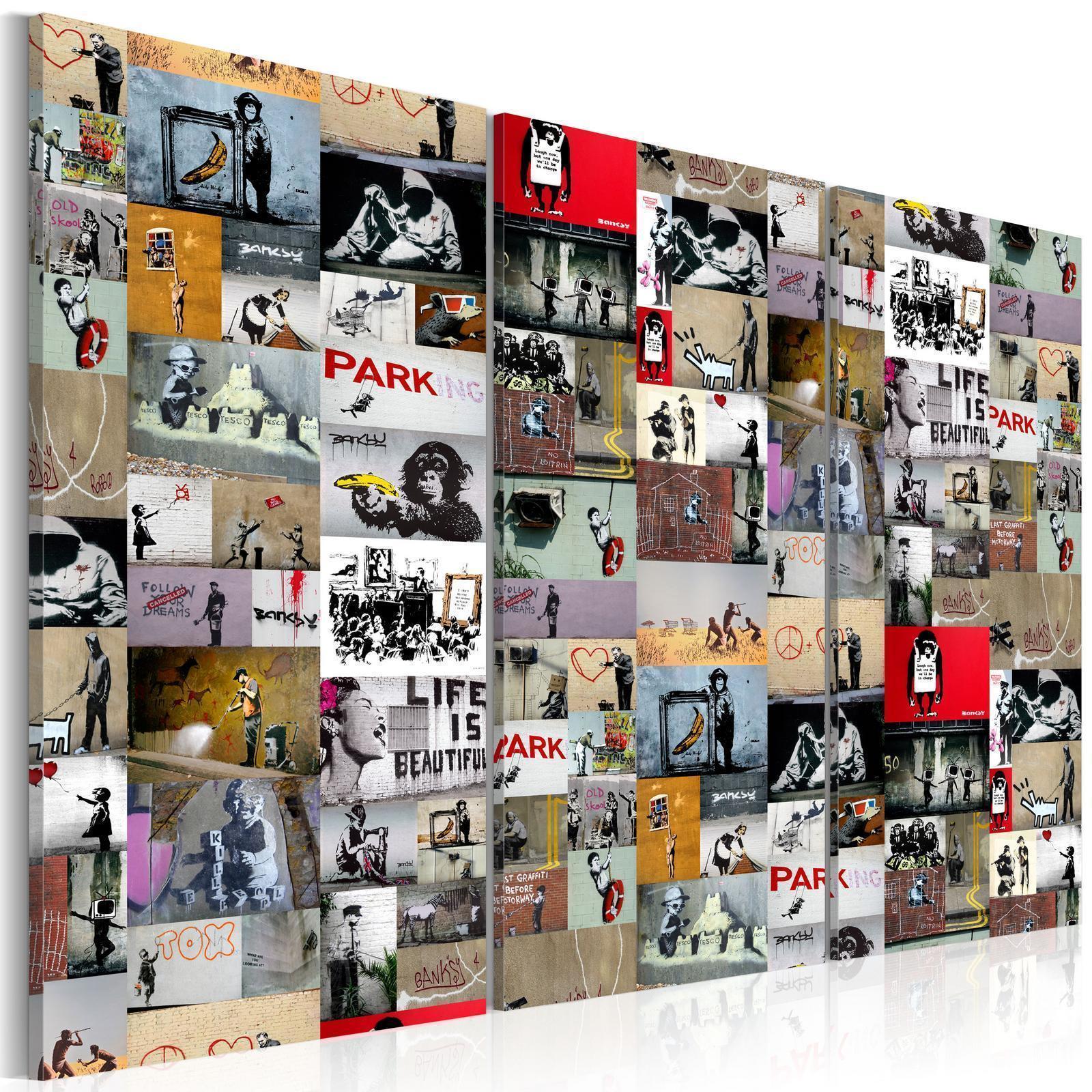 Tavla - Art of Collage: Banksy III-Tavlor-Artgeist-peaceofhome.se