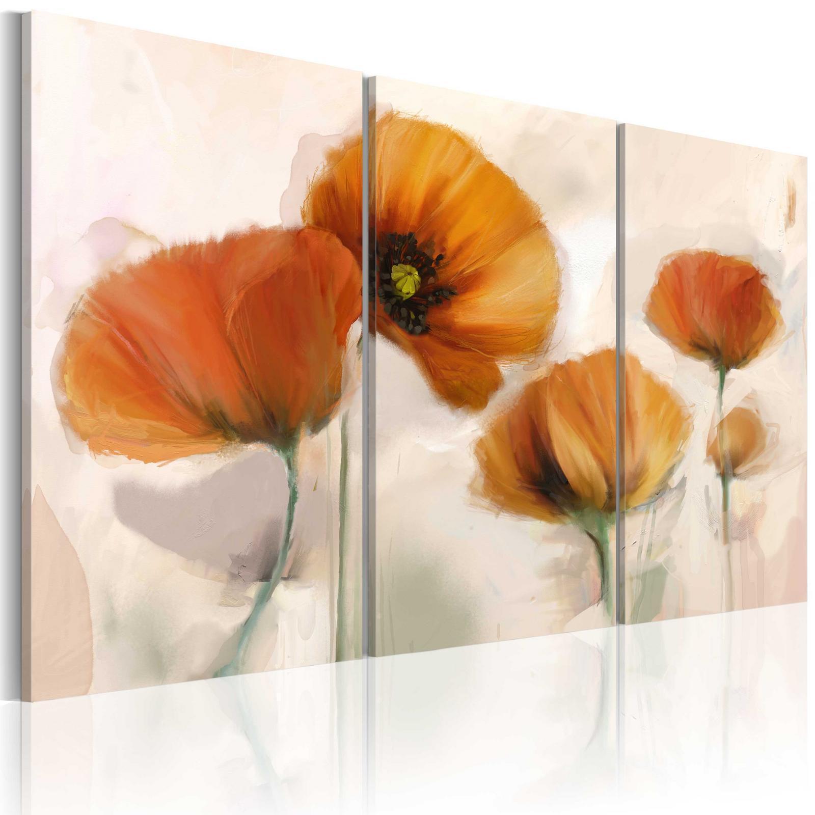 Tavla - Artistic poppies - triptych-Tavlor-Artgeist-peaceofhome.se