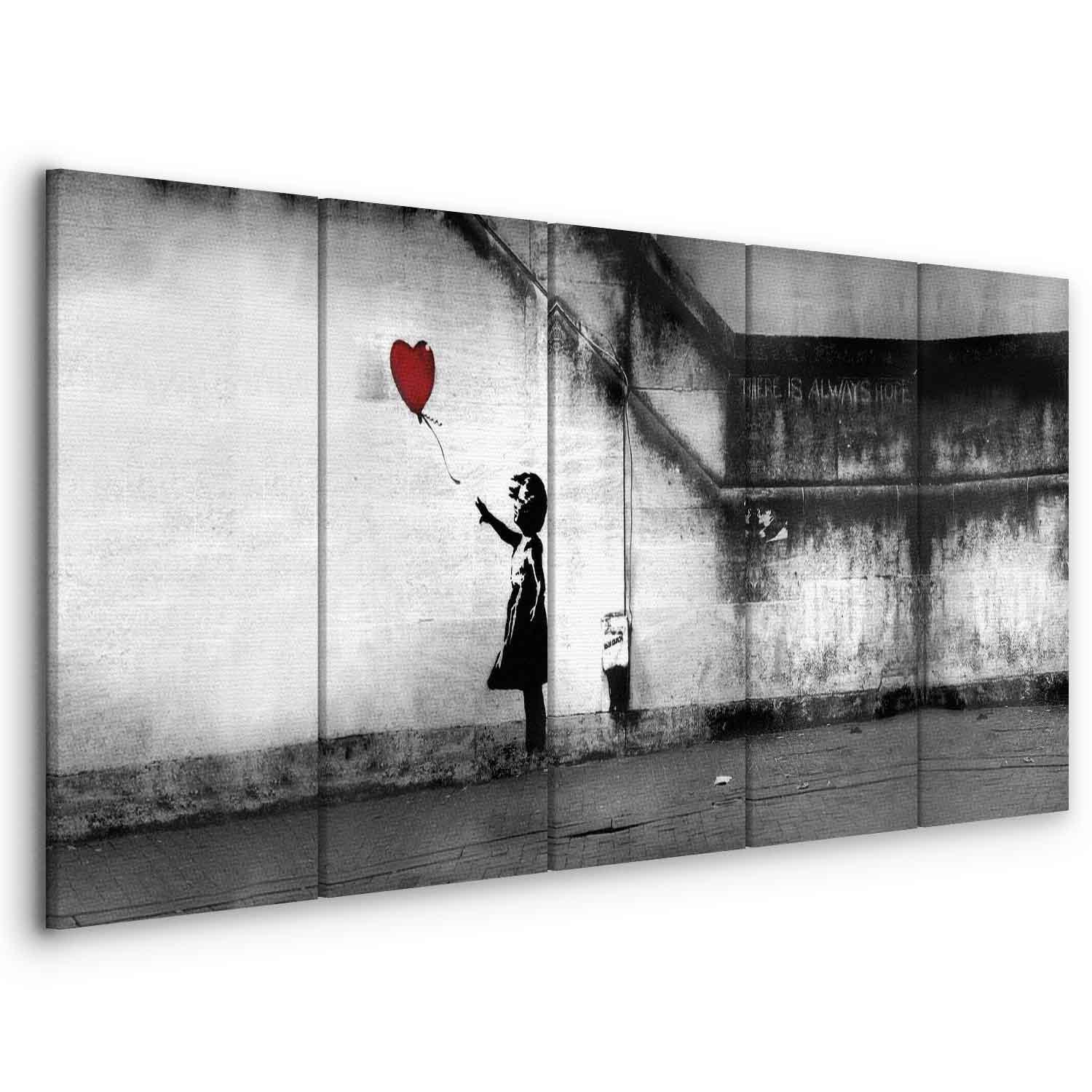 Tavla - Banksy: Runaway Balloon-Tavlor-Artgeist-peaceofhome.se