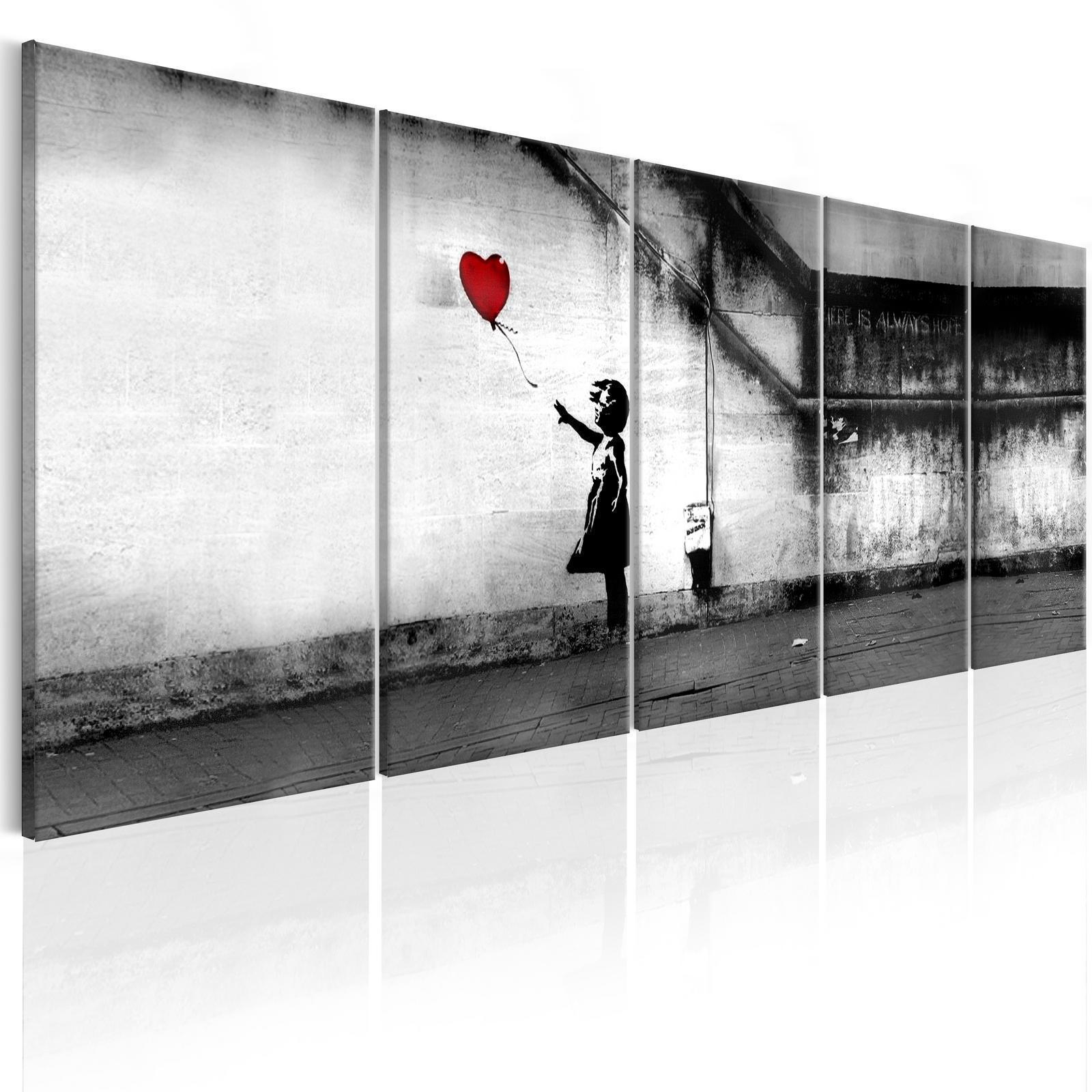 Tavla - Banksy: Runaway Balloon-Tavlor-Artgeist-peaceofhome.se