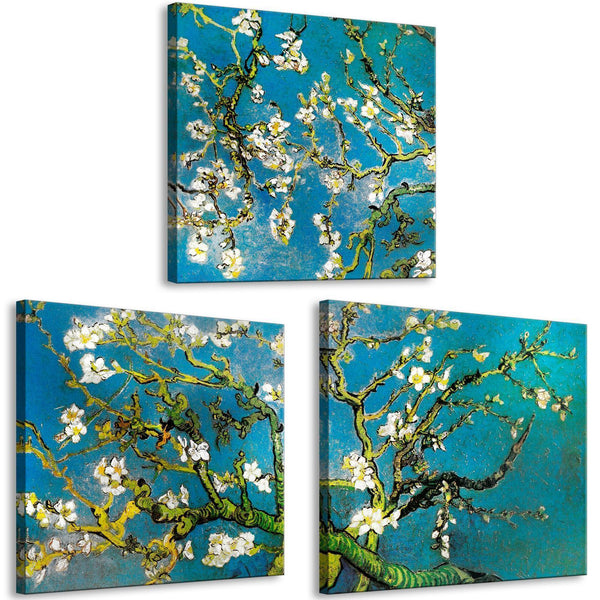 Tavla - Blooming Almond (3 Parts)-Tavlor-Artgeist-peaceofhome.se