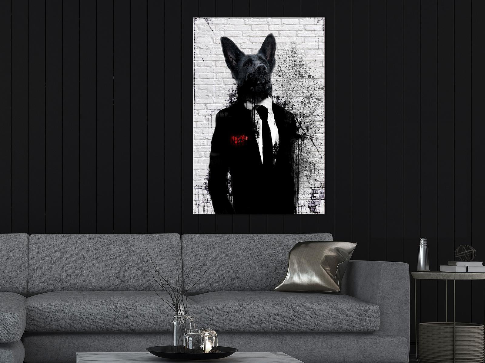 Tavla - Businessman Dog (1 Part) Vertical-Tavlor-Artgeist-peaceofhome.se