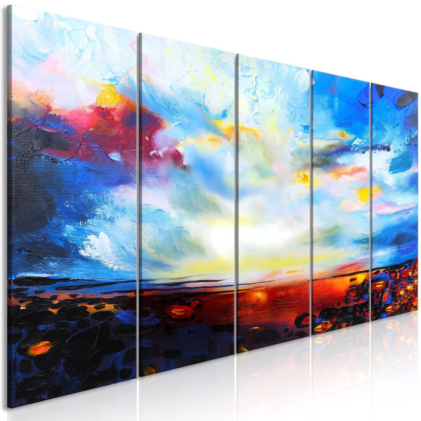 Tavla - Colourful Sky (5 Parts) Narrow-Tavlor-Artgeist-peaceofhome.se