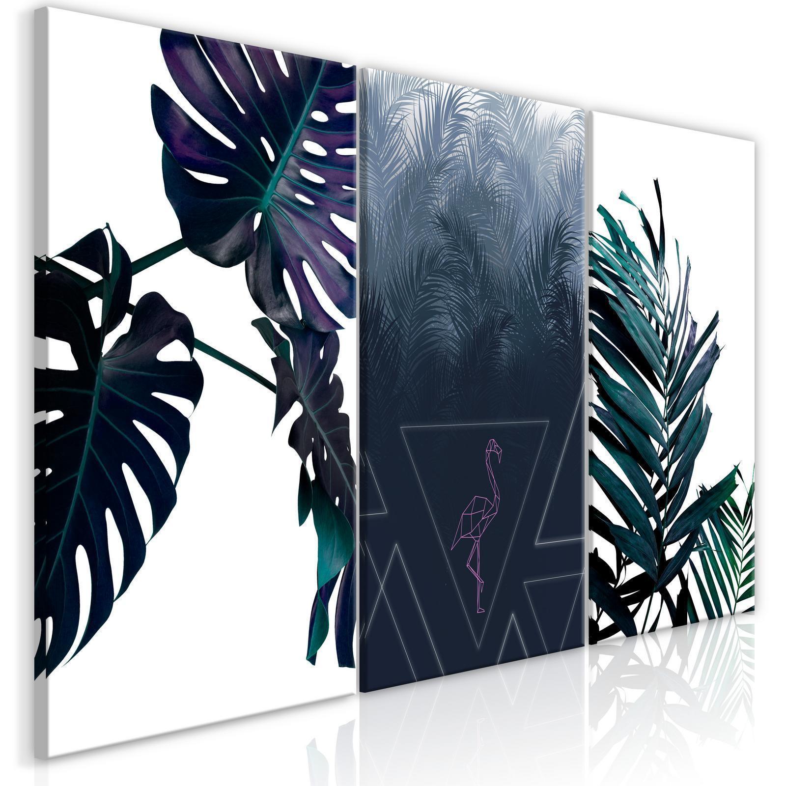 Tavla - Cool Leaves (3 Parts)-Tavlor-Artgeist-peaceofhome.se