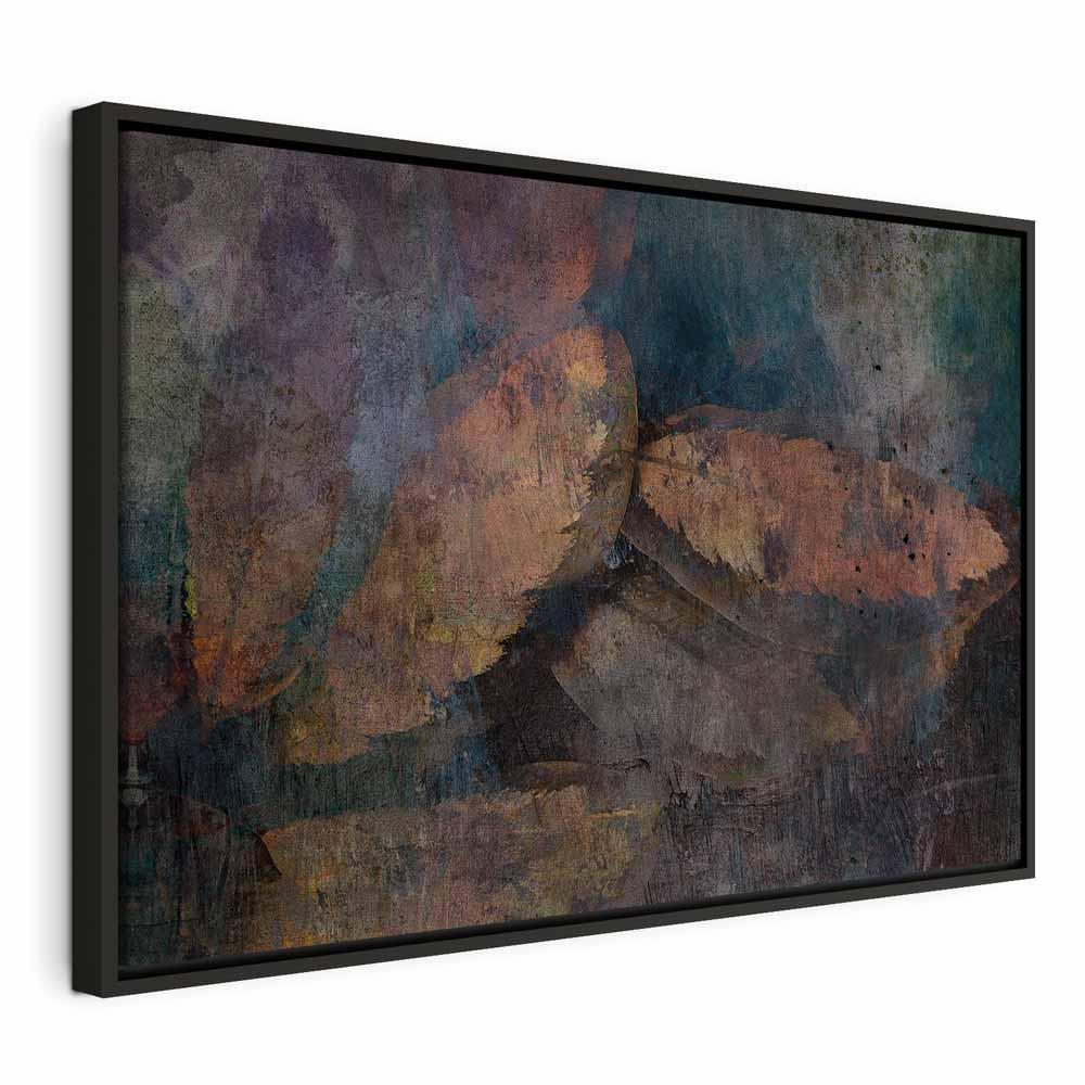 Tavla - Copper Leaves (1 Part) Wide-Tavlor-Artgeist-peaceofhome.se