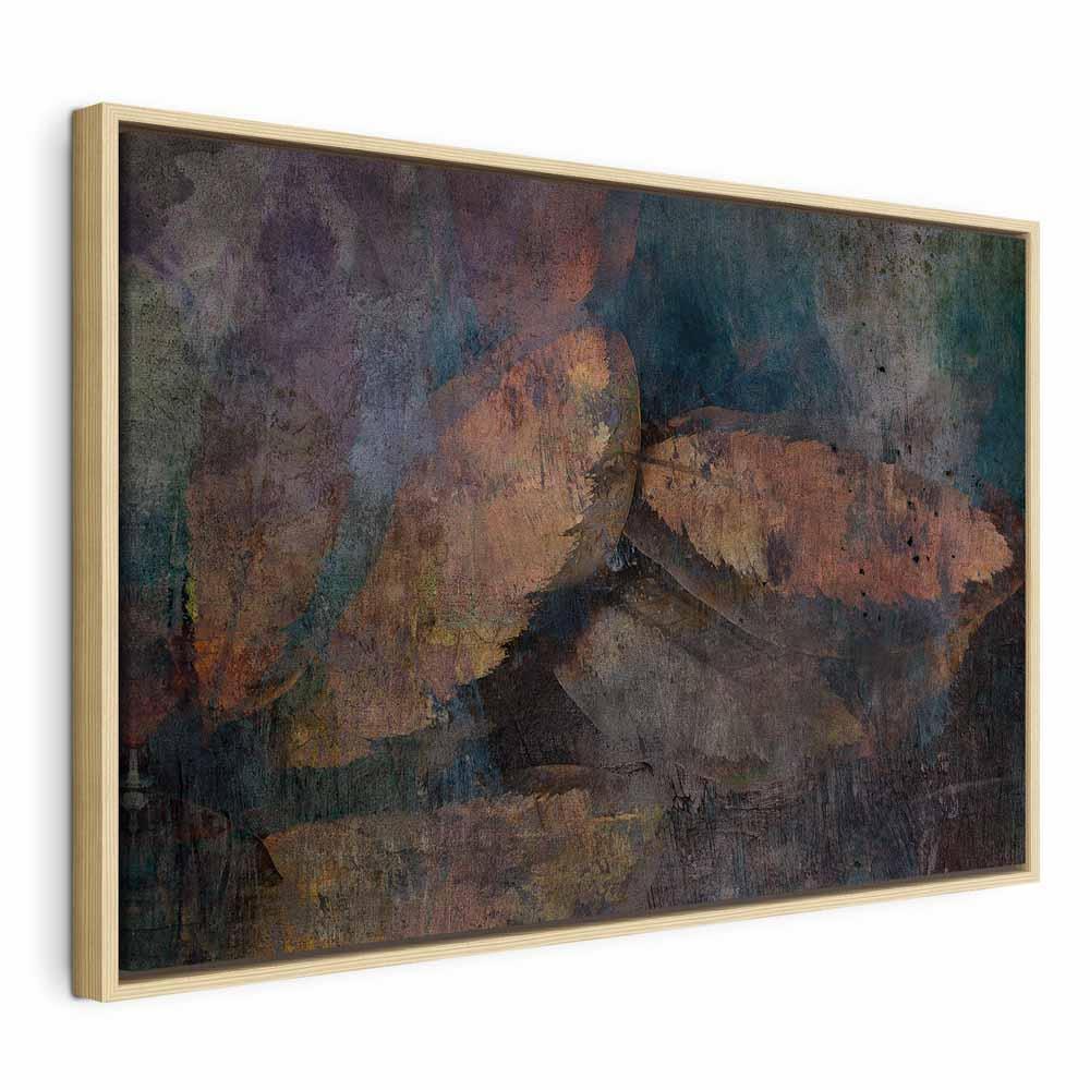 Tavla - Copper Leaves (1 Part) Wide-Tavlor-Artgeist-peaceofhome.se