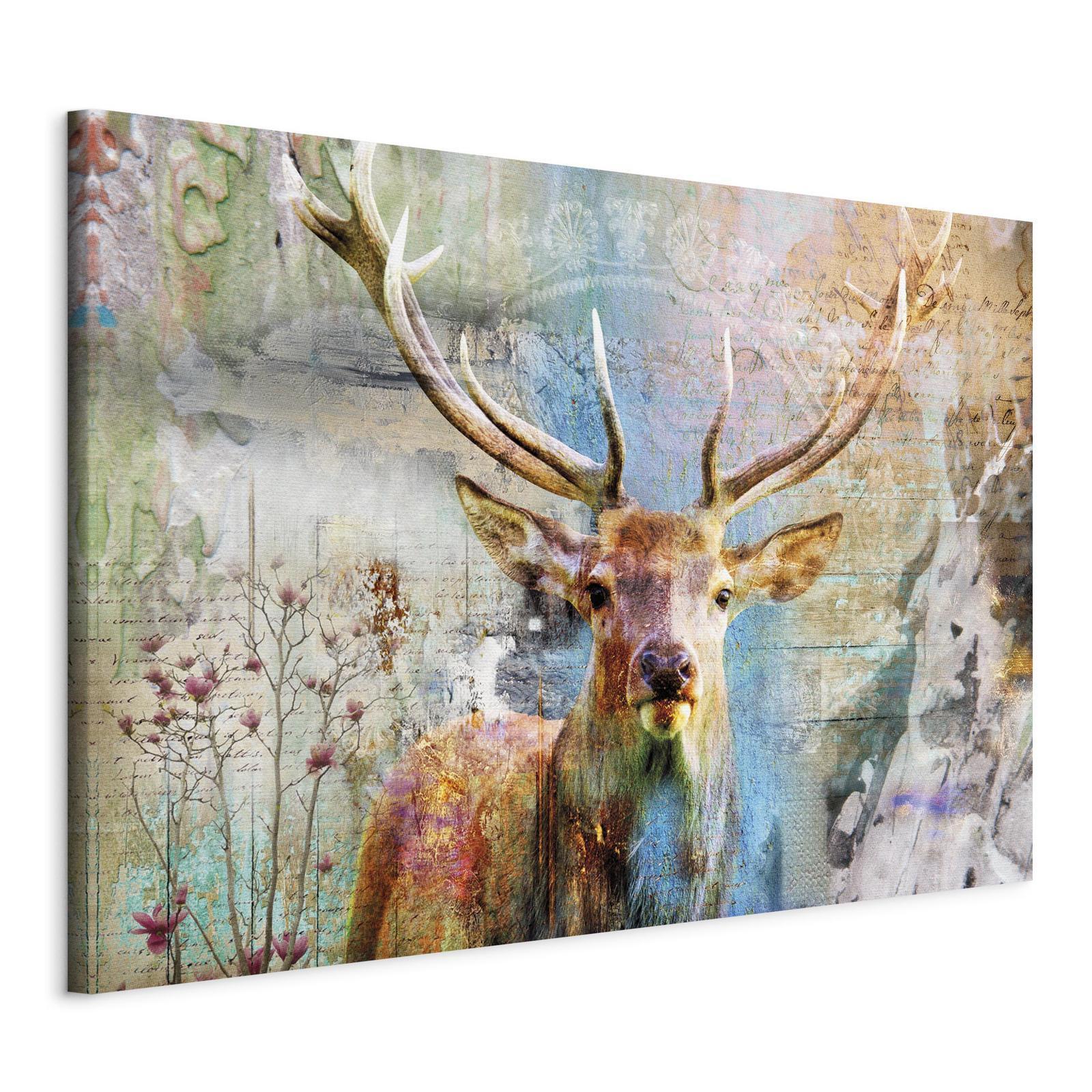 Tavla - Deer on Wood-Tavlor-Artgeist-peaceofhome.se