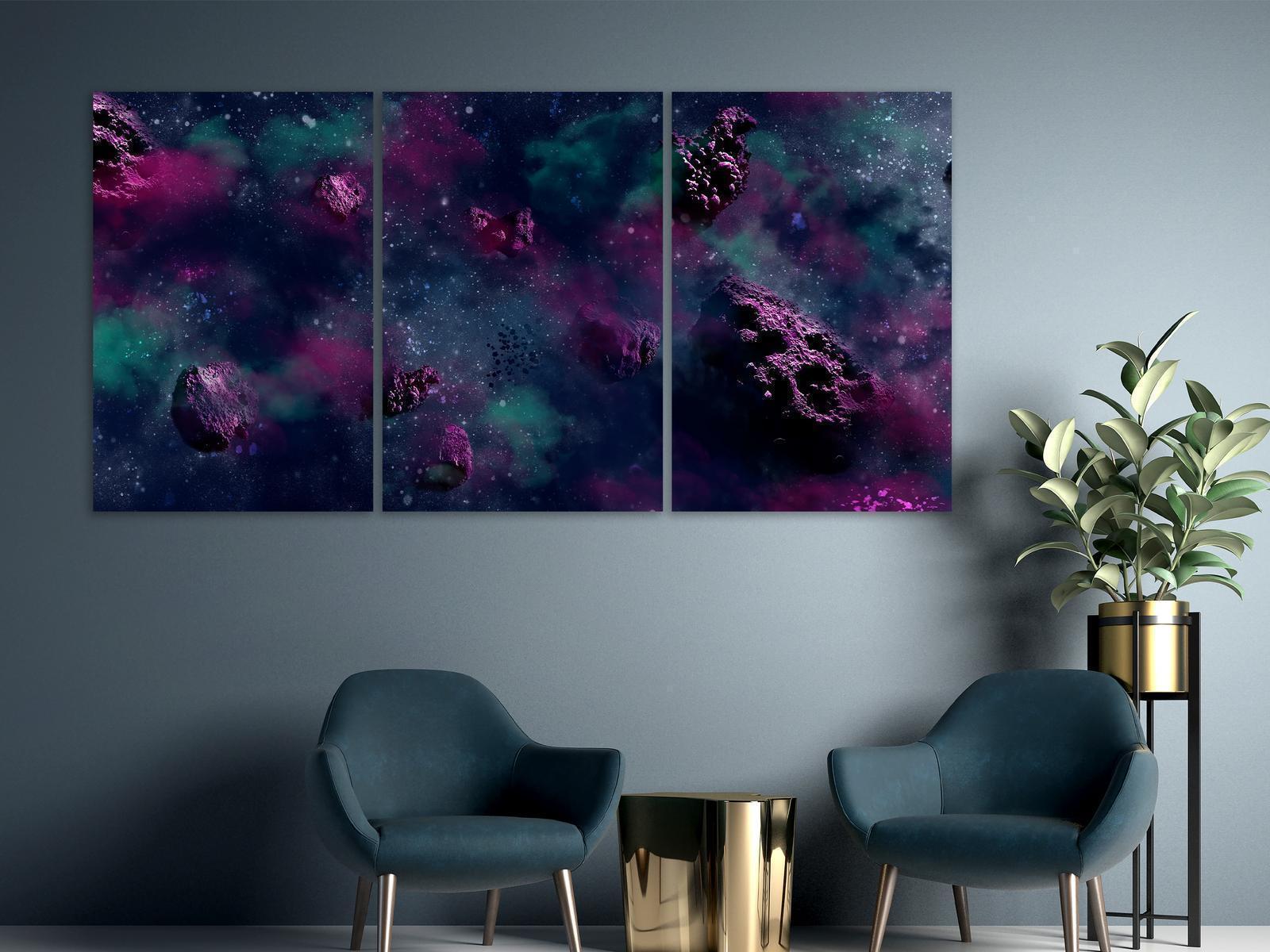 Tavla - Endless Space (3 Parts)-Tavlor-Artgeist-Premium print-120x60-peaceofhome.se