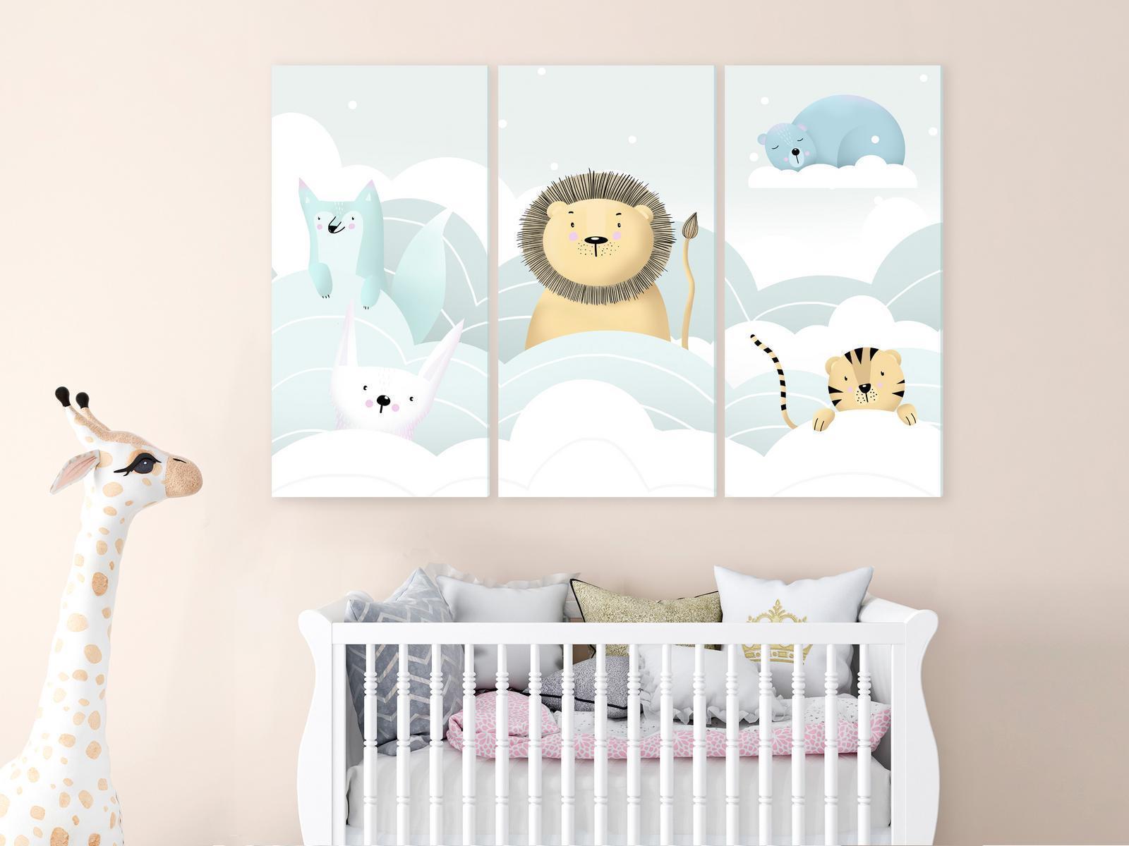 Tavla - Fairy-Tale Zoo (3 Parts)-Tavlor-Artgeist-peaceofhome.se