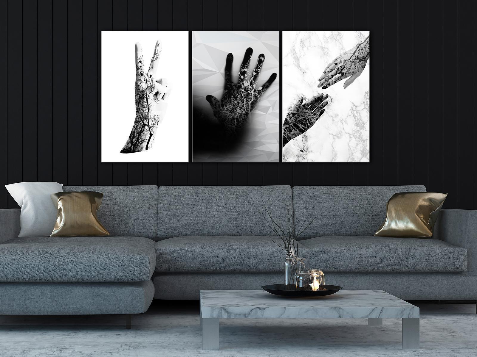 Tavla - Female Hands (3 Parts)-Tavlor-Artgeist-Premium print-120x60-peaceofhome.se