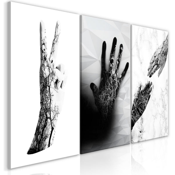 Tavla - Female Hands (3 Parts)-Tavlor-Artgeist-Premium print-120x60-peaceofhome.se