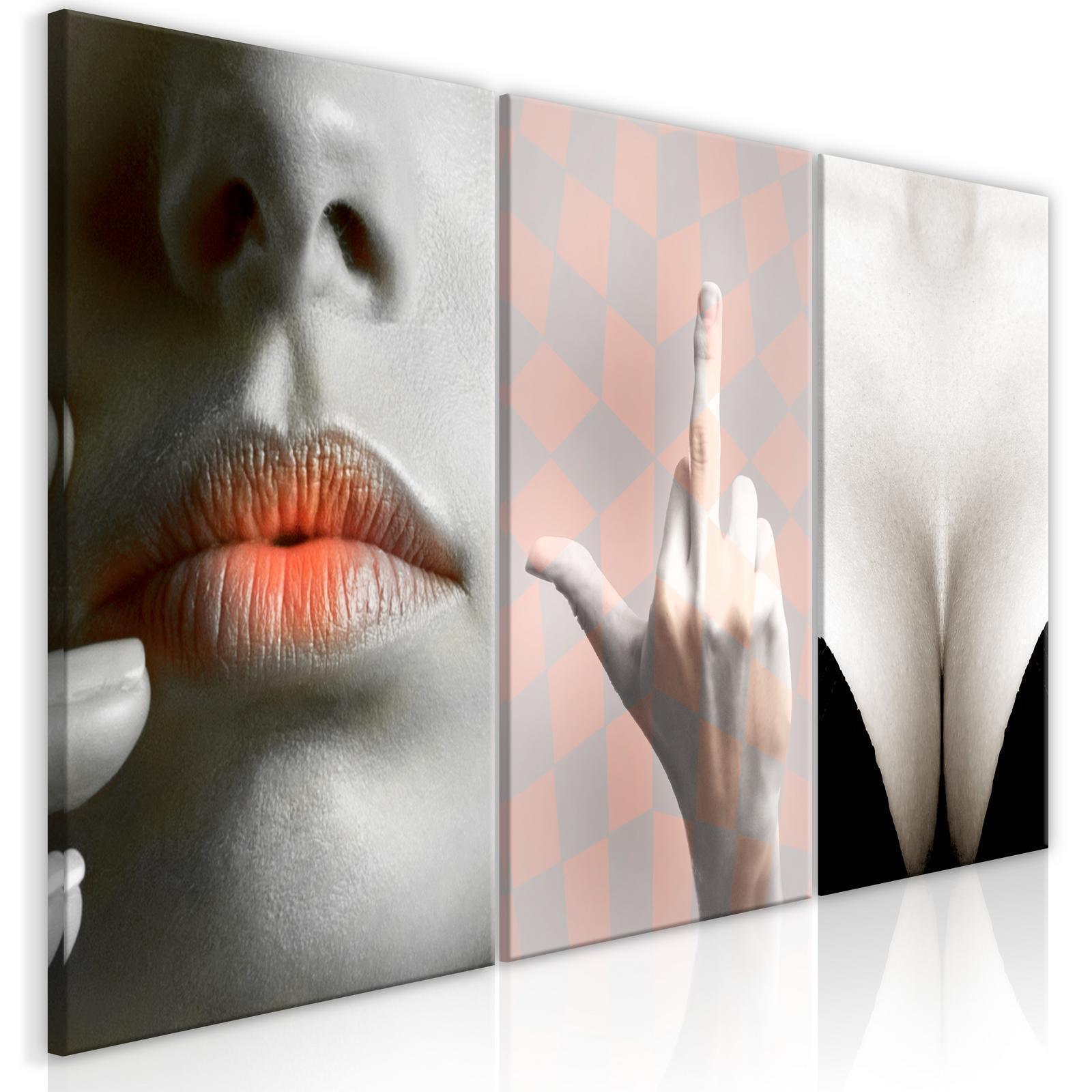 Tavla - Femininity (3 Parts)-Tavlor-Artgeist-Premium print-120x60-peaceofhome.se