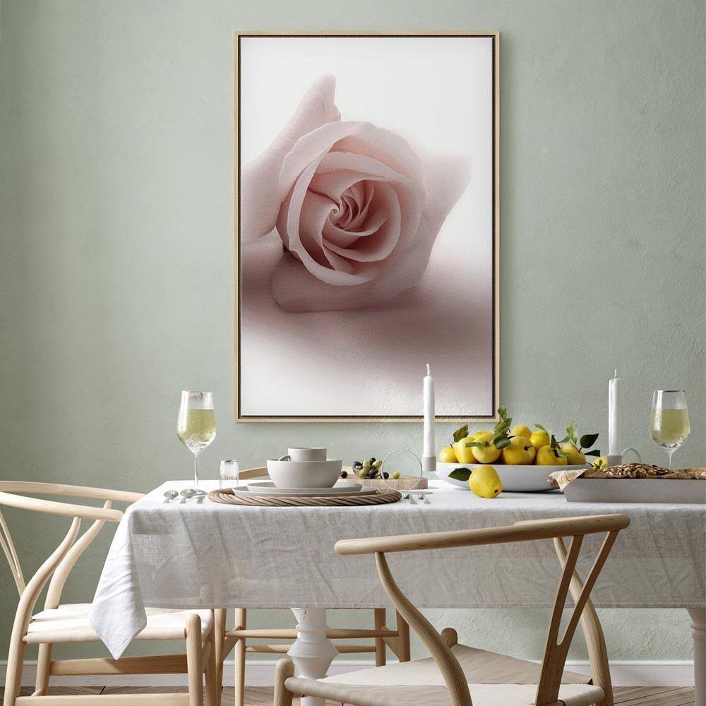Tavla - Floral Glamour Glow (1-part) - Delicate and Pastel Pink Rose-Tavlor-Artgeist-peaceofhome.se