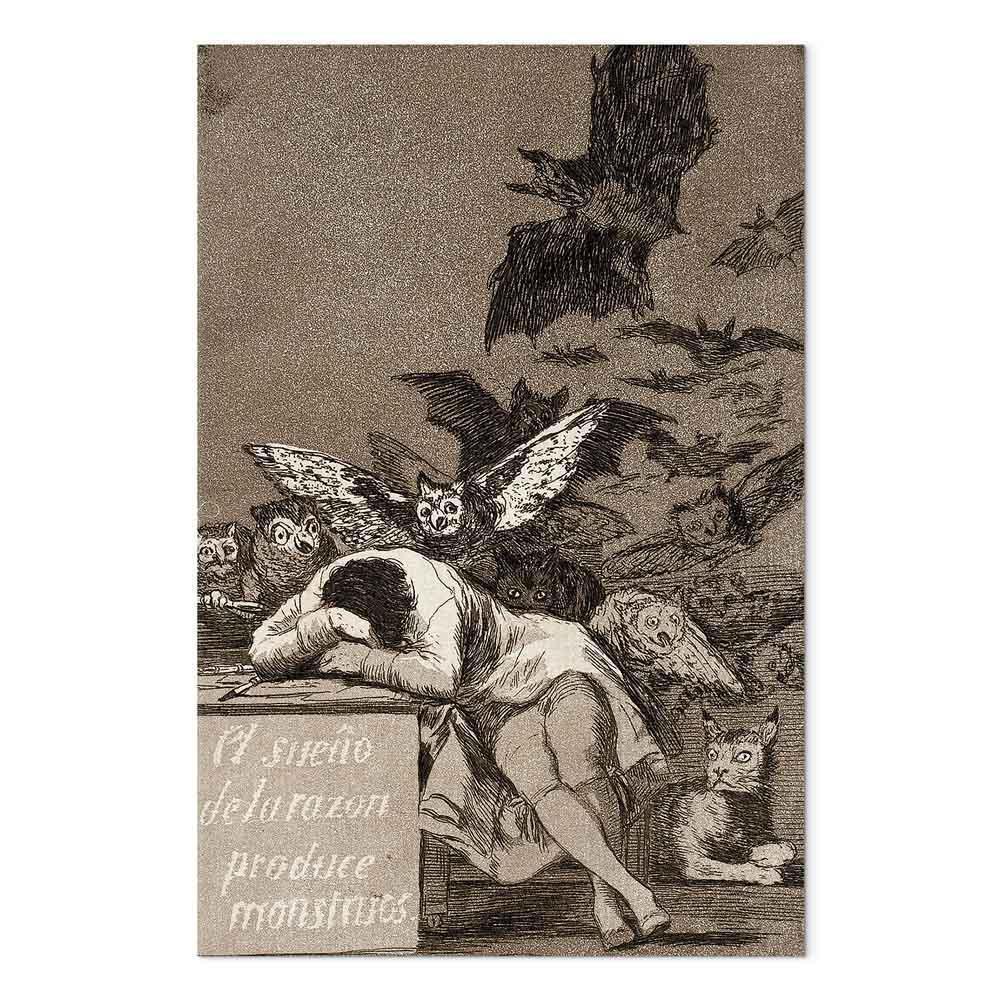 Tavla - Francisco Goya – The Sleep of Reason Produces Monsters-Tavlor-Artgeist-peaceofhome.se
