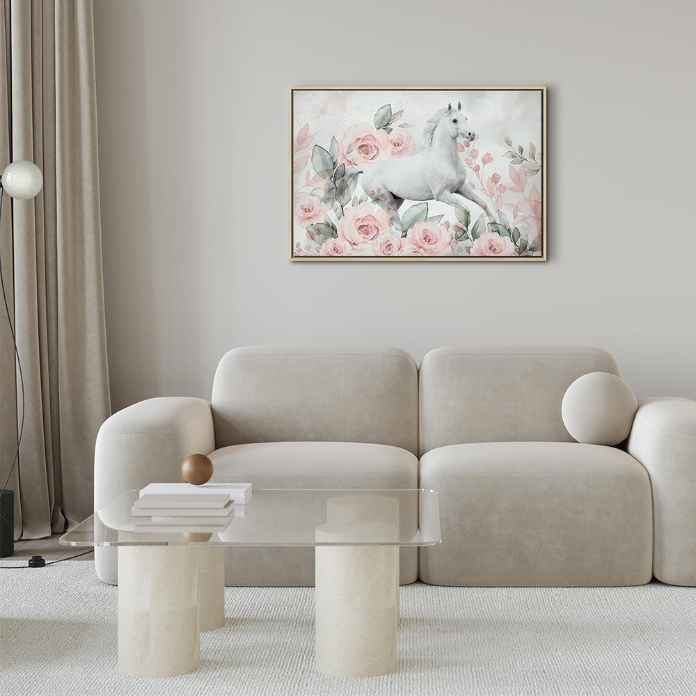 Tavla - Gallop Among the Roses (1 Part) Wide-Tavlor-Artgeist-peaceofhome.se