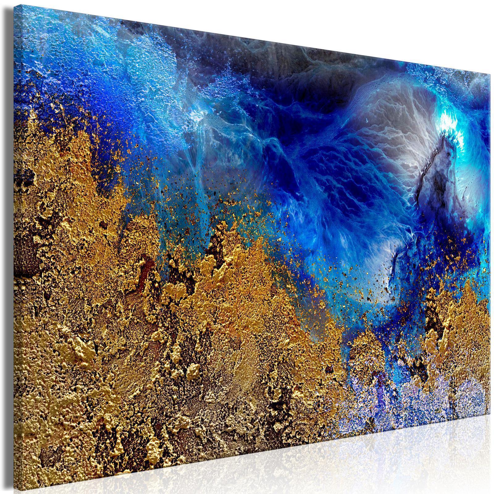 Tavla - Gold of the Ocean (1 Part) Wide-Tavlor-Artgeist-peaceofhome.se