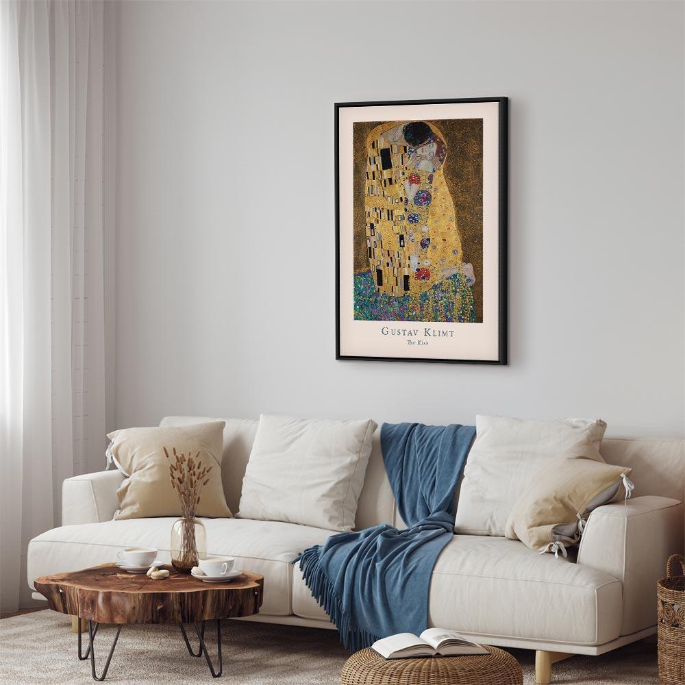 Tavla - Gustav Klimt - The Kiss (1 Part) Vertical-Tavlor-Artgeist-peaceofhome.se