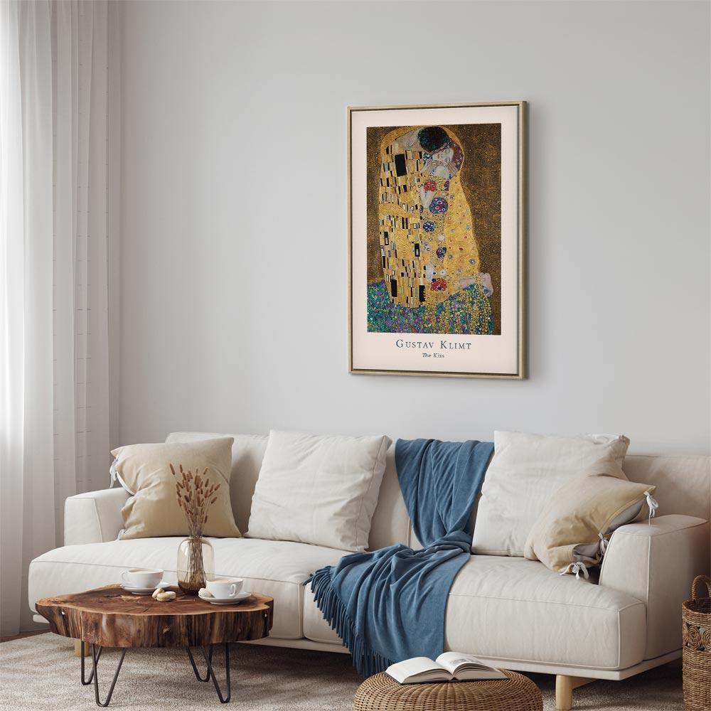 Tavla - Gustav Klimt - The Kiss (1 Part) Vertical-Tavlor-Artgeist-peaceofhome.se