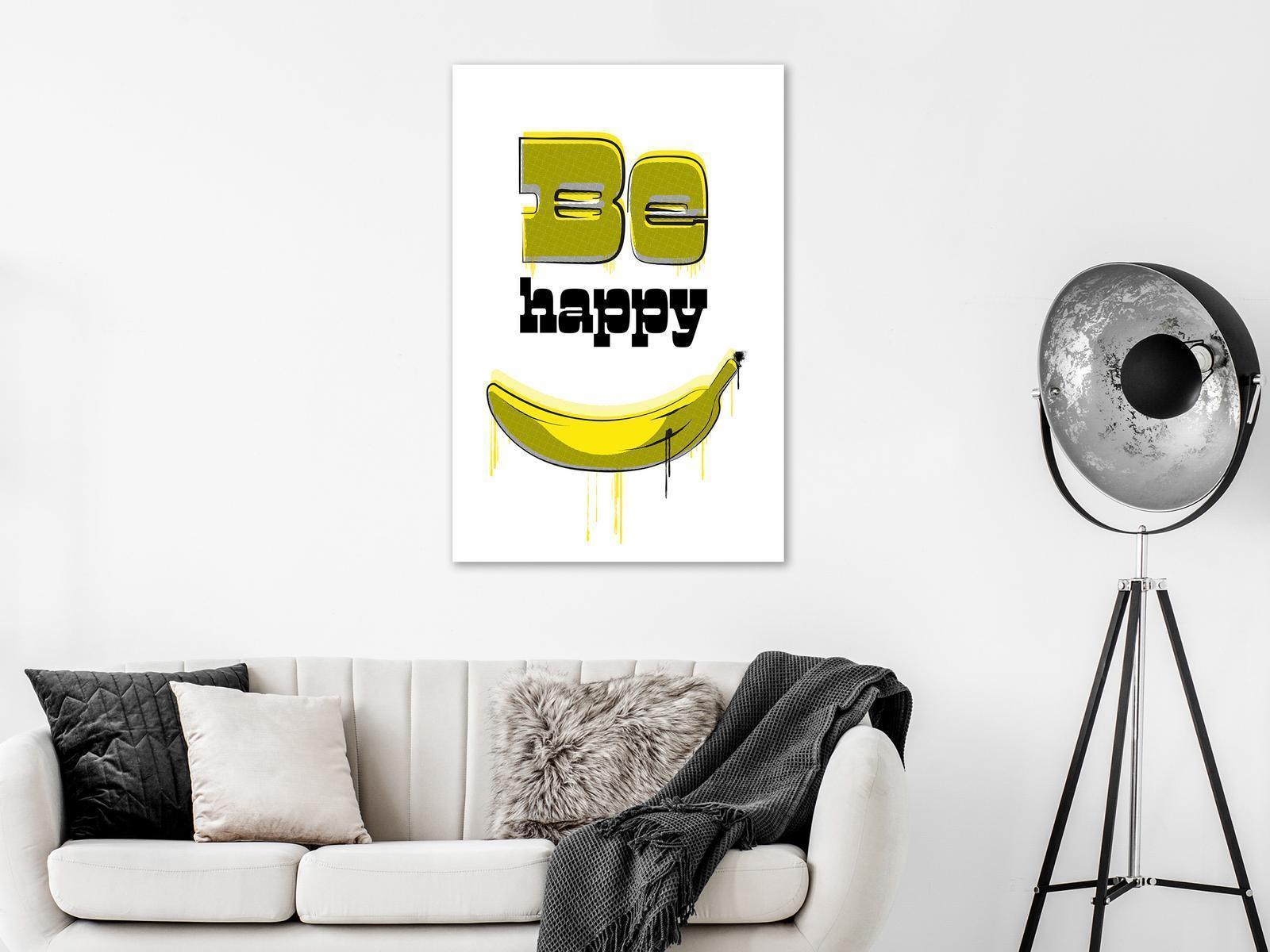 Tavla - Happy Banana (1 Part) Vertical-Tavlor-Artgeist-peaceofhome.se